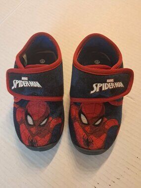 Marvel Spider-Man Kids Slippers Velcro Size 10